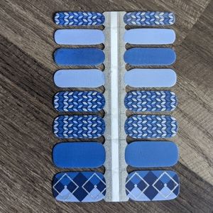 Nail Wraps - Blue Argyle